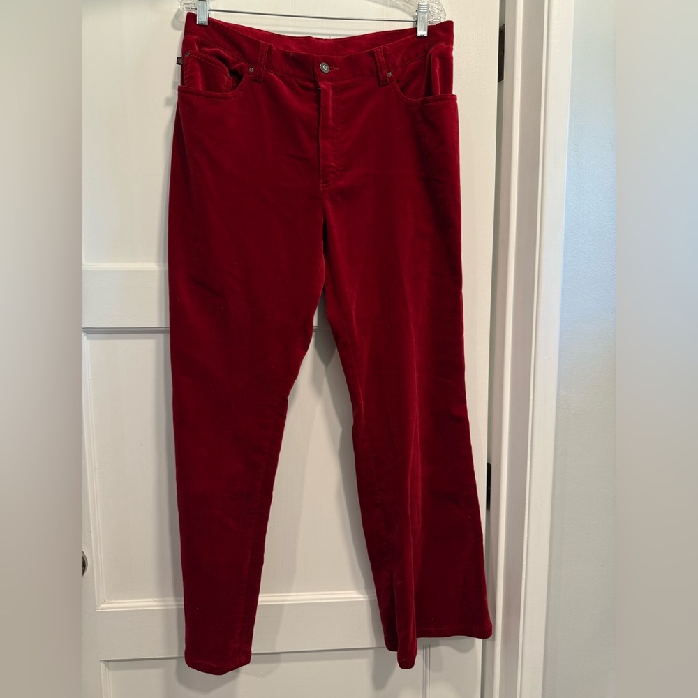 Vintage Lauren Jeans Co. Ralph Lauren Red Velvet Pants size 12